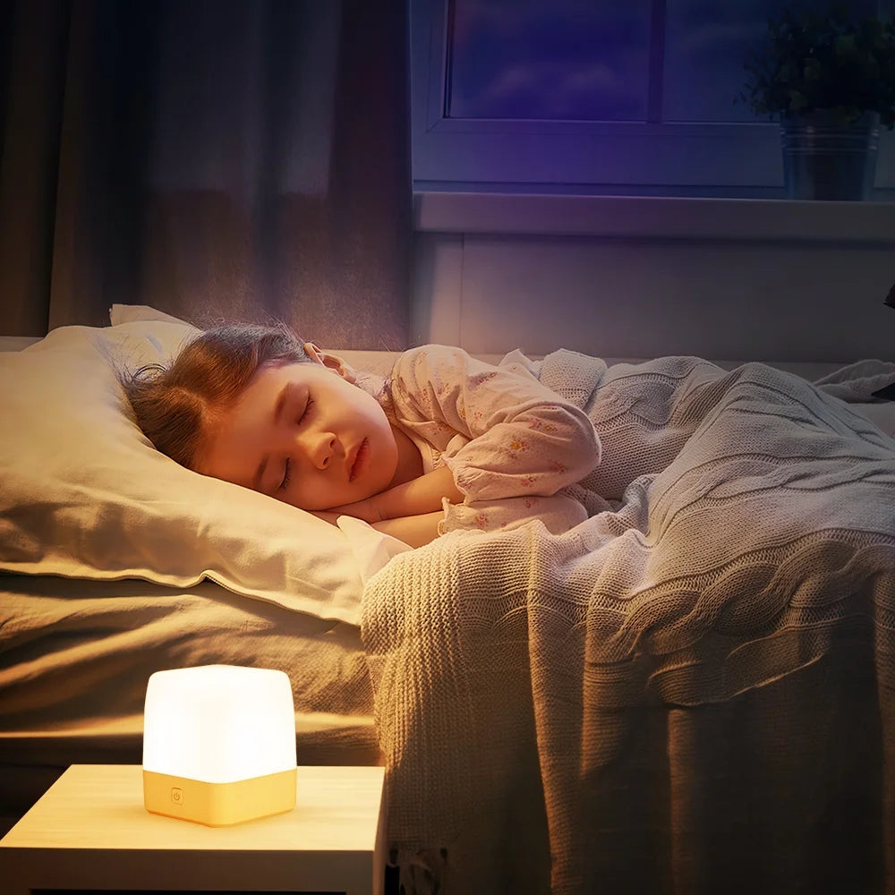 Small Night Light for Kids, Led Dimmable Bedside Lamps Light for Bedroom, Baby, Nursery, Sleeping, 2 Lighting