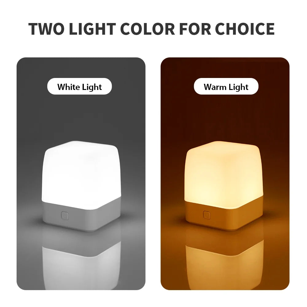 Small Night Light for Kids, Led Dimmable Bedside Lamps Light for Bedroom, Baby, Nursery, Sleeping, 2 Lighting